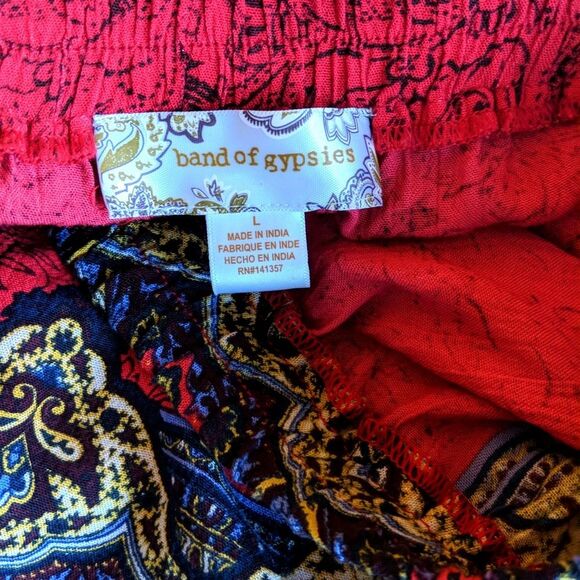 Band of Gypsies Boho Paisley Crop Tie Top &  Shorts Set - Picture 8 of 13